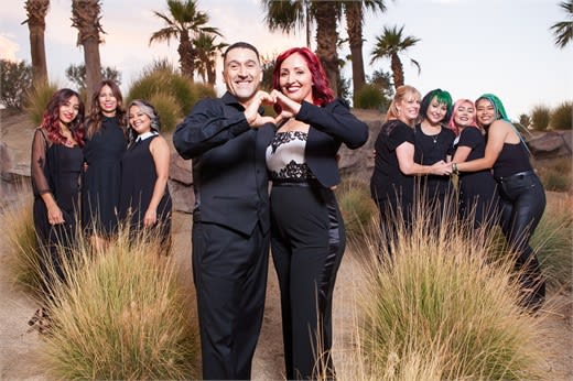 The team from Agape Salon & Spa in Rancho Mirage, California.