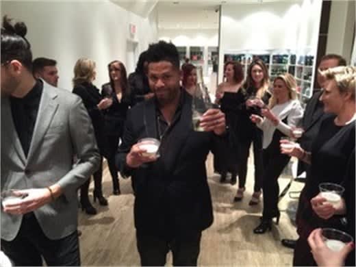 Shannon King toast to opening day of Hair + Co BKLYN.