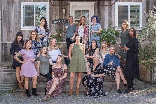 The team from Brush Salon in Healdsburg, California.