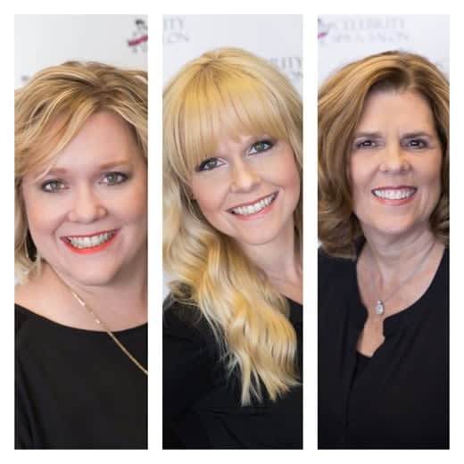 Leah Atkinson Lucas, Laura Atkinson-Wagner, and Cindy Atkinson, owners of Celebrity Spa and Salon in College Station, TX.