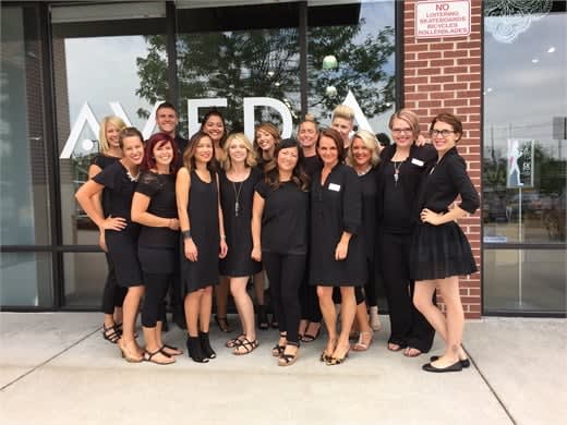 The team from Centre Salon & Spa in Tiffany Plaza in Denver, CO.