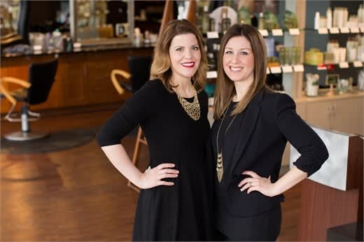 Stephanie Lewis and Katie Schmitz, owners of Daylily Spa Salon in Saint Cloud, MN.