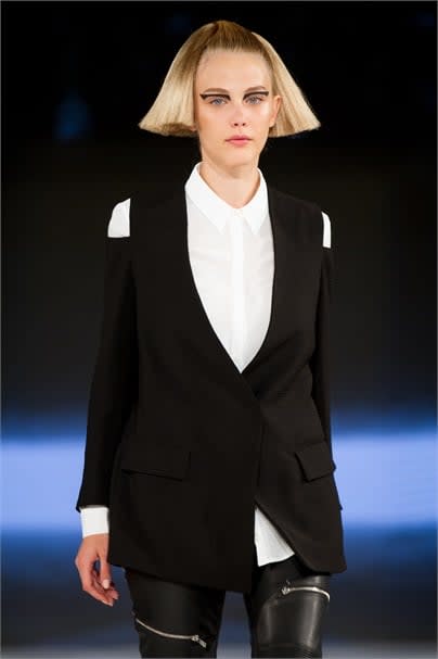 Team Oribe, featuring James Pecis and Coby Alcantar, presented fashion forward models inspired by fashion week.