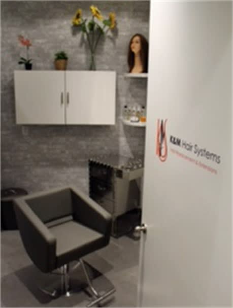 The private room for K&M Hair Systems in Maggie the Salon.