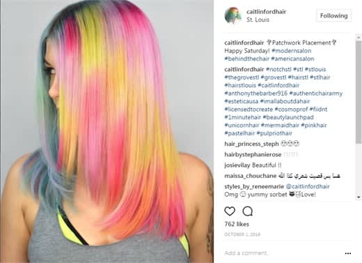 Other side of this hair color creation, via @caitlinfordhair