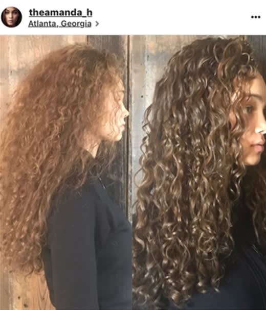 A client shares her transformation by @southerncurlatl.