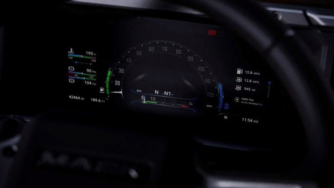 Mack Pioneer dashboard. 