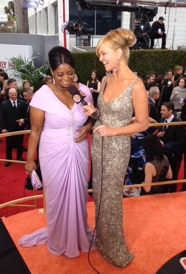 Nancy O'Dell's Golden Globes Red Carpet Hair