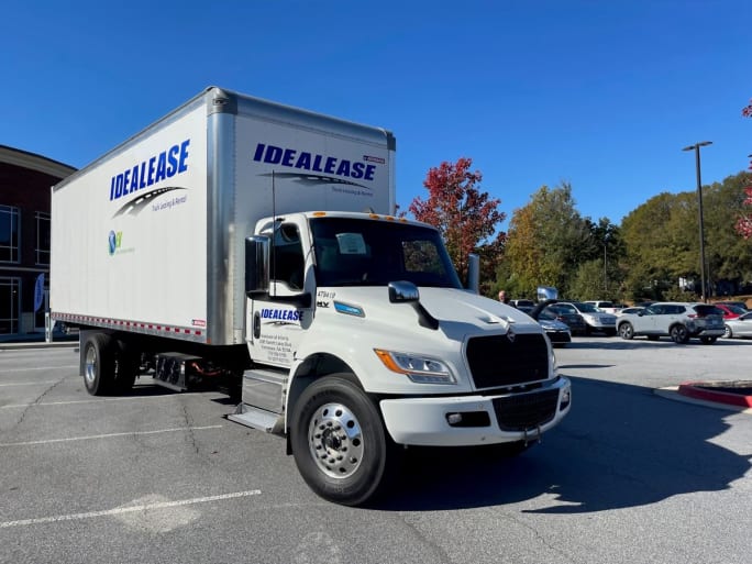 International Motors electric box truck.