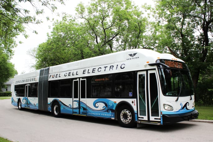 A Foothill Transit Hydrogen Fuel-Cell Bus