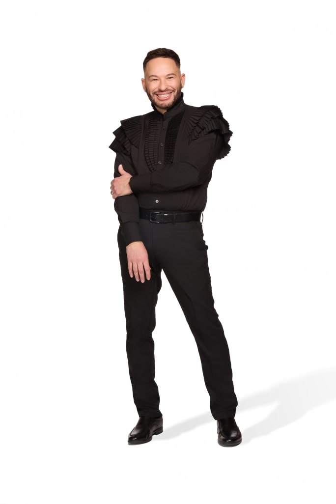 A man in black 