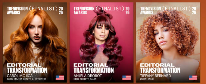 A graphic of three model images