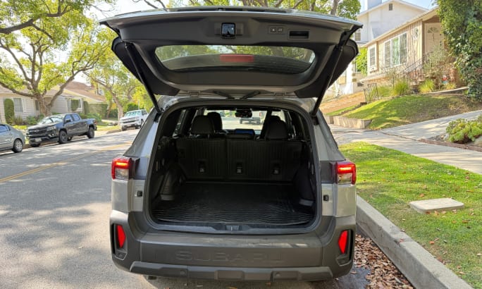2027 Outback with back trunk up.