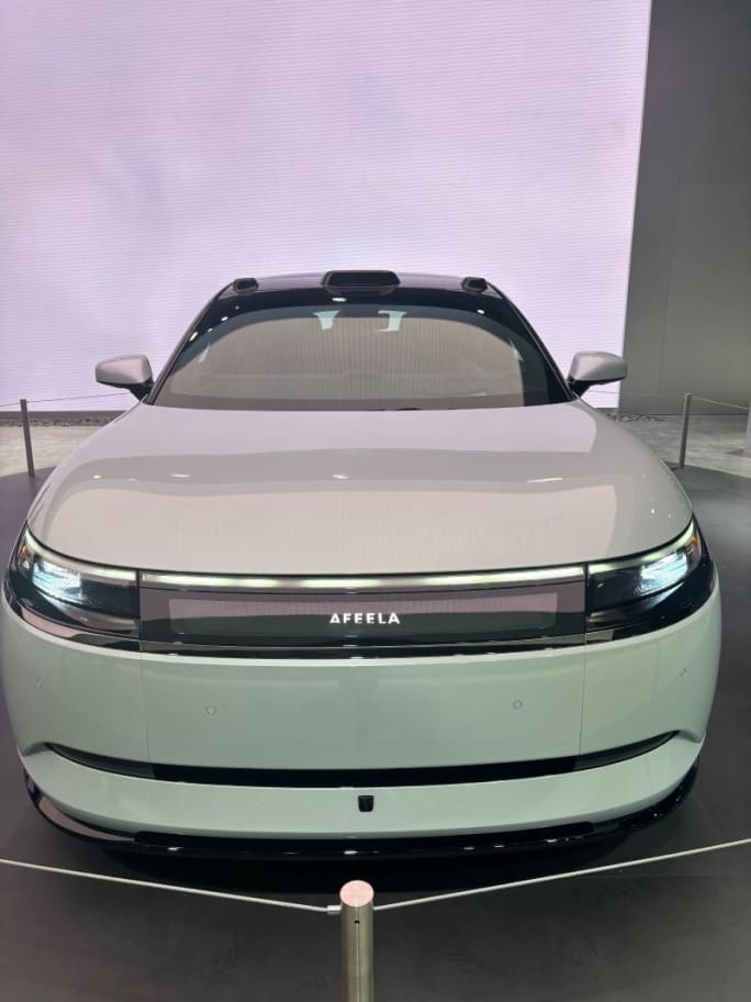 Exhibit of electric vehicle called Afeela.