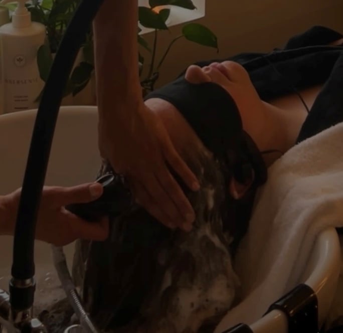 A scalp facial at Amy Buckingham's.