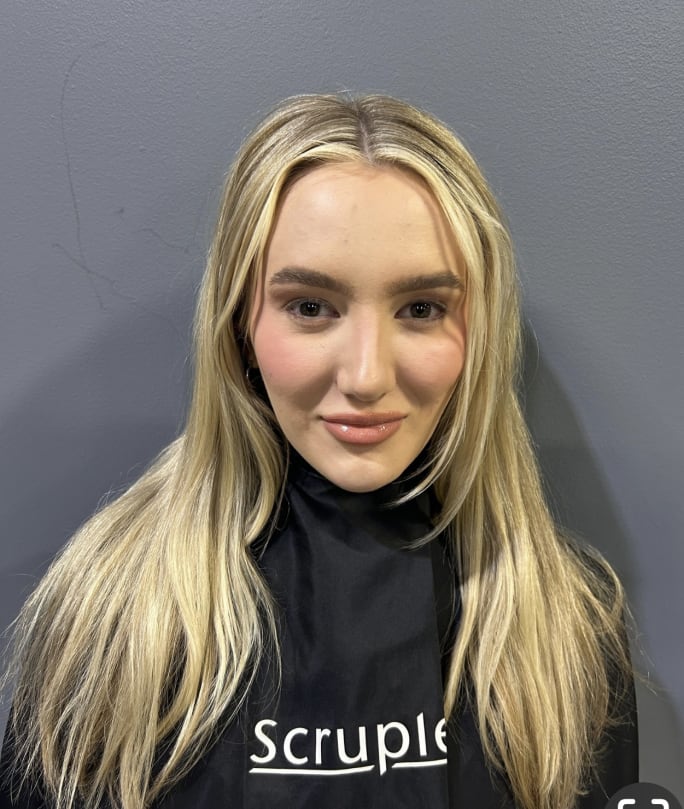 Woman with blonde hair