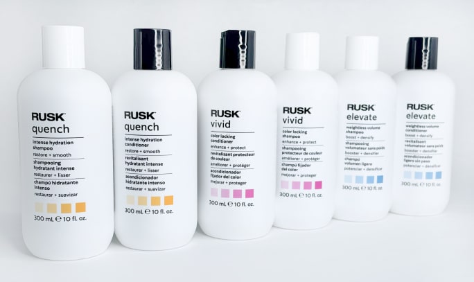 A haircare product lineup