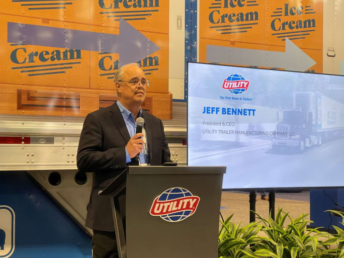 Jeff Bennett, CEO, Utility Trailer, at TMC's 2025 Annual Meeting.