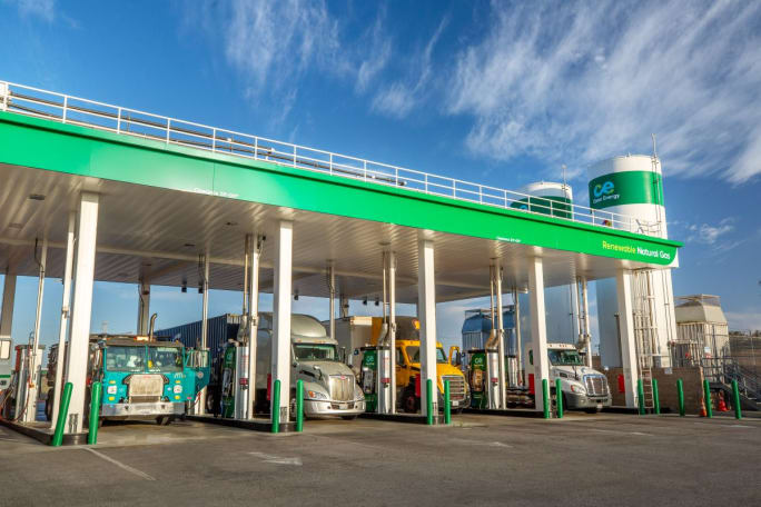 RNG truck fueling station.