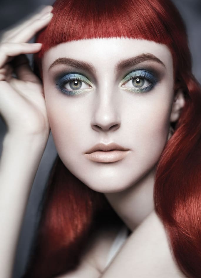 MAKE-UP HOW-TO: Cerulean Smoke and Red Dahlia