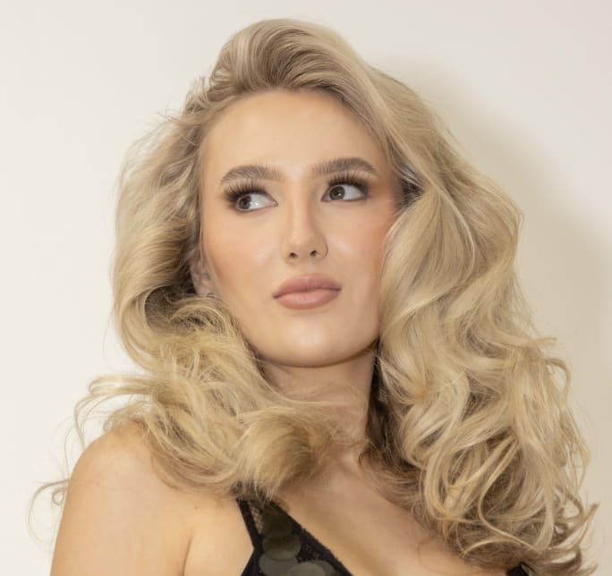 Woman with blonde hair