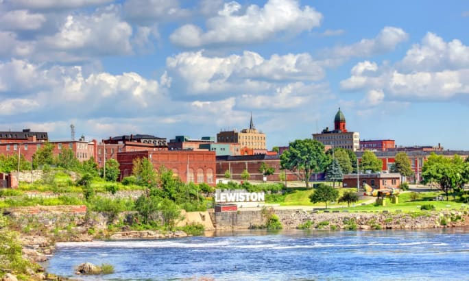 An image of Lewiston, Maine.