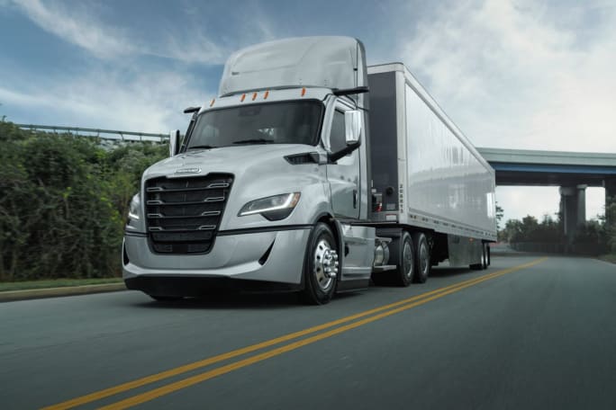 Fifth generation Freightliner Cascadia truck. 