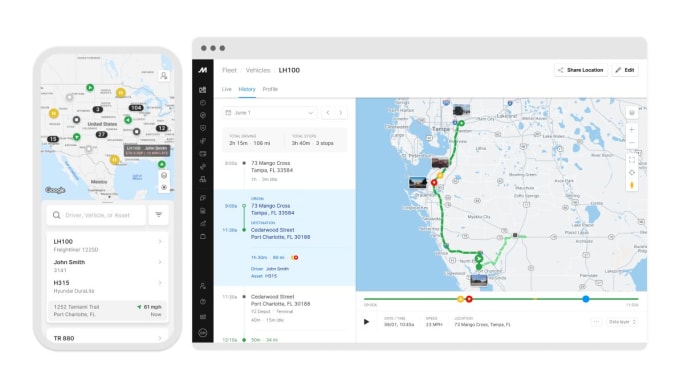 Fleetio and Motive integrated management system.