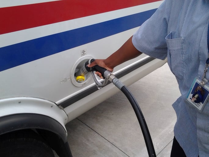 Fueling a Flint MTA propane bus