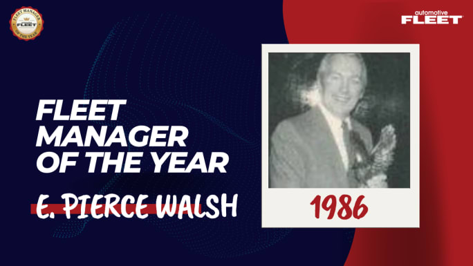 Automotive Fleet Fleet Manager of the Year 1986 winner E. Pierce Walsh