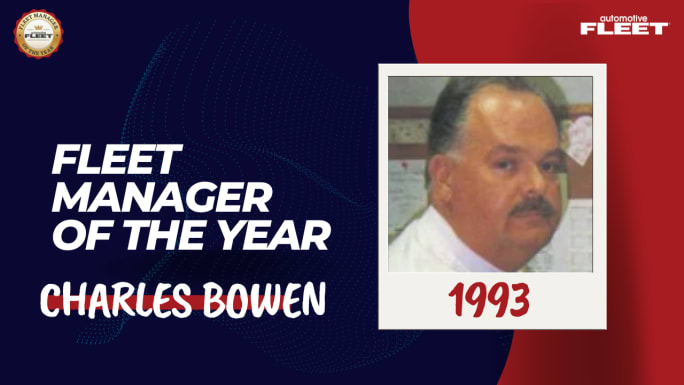 Automotive Fleet Fleet Manager of the Year 1993 winner Charles Bowen.