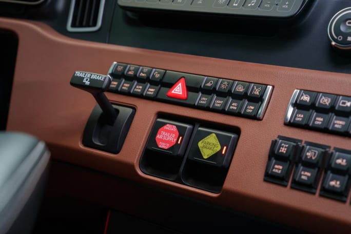 2025 Freightliner Cascadia dashboard.