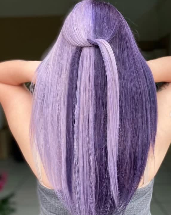 Violet and purple long hair