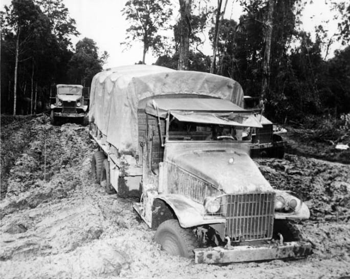 GMC CCKW U.S. Army cargo truck.