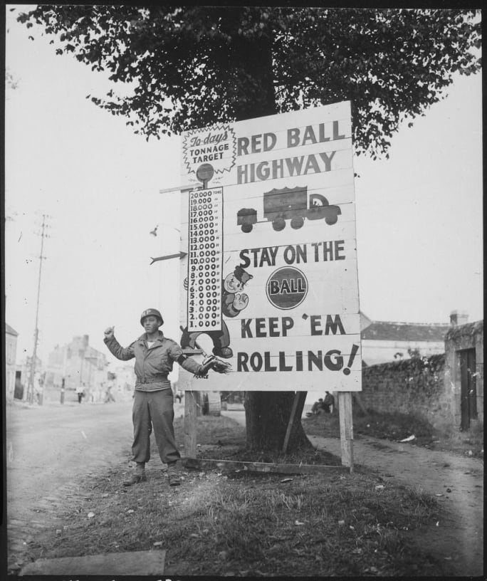 Red Ball Express, France, World War II.