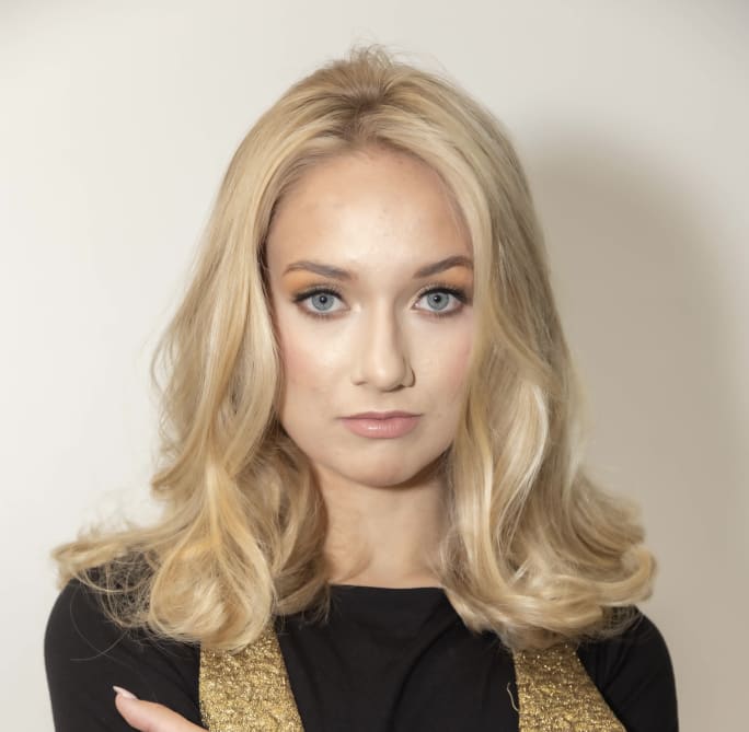 Woman with blonde hair