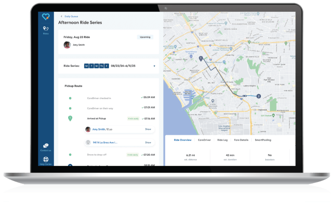 Illustration of the company's software on a computer screen