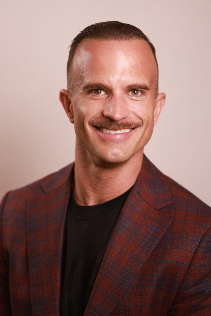 A man in a suit jacket