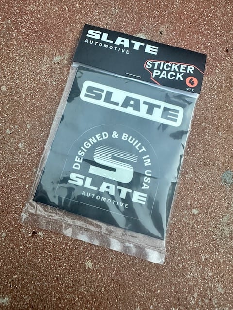 A sticker pack for truck maker Slate. 
