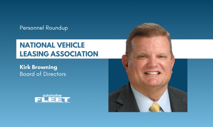 A blue and white graphic detailing Kirk Browning's addition to the NVLA Board of Directors.