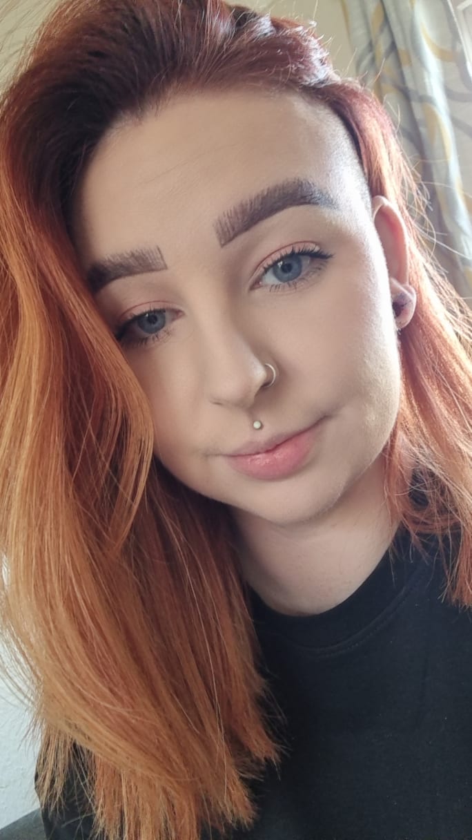 Young woman with red hair