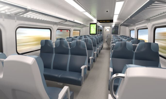 Interior rendering of a M-9A railcar.