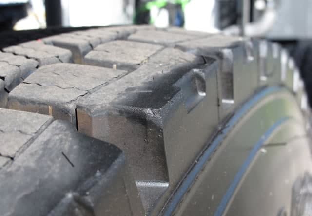  Closeup of tire tread