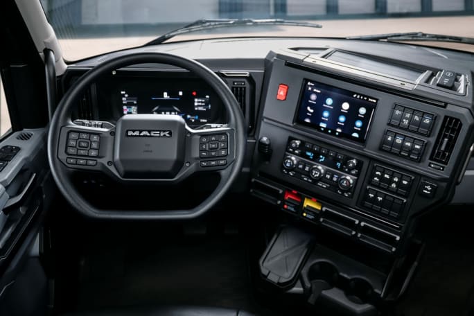 2025 Mack Anthem interior.