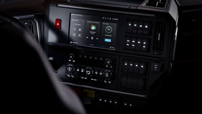 Mack Pioneer interior.