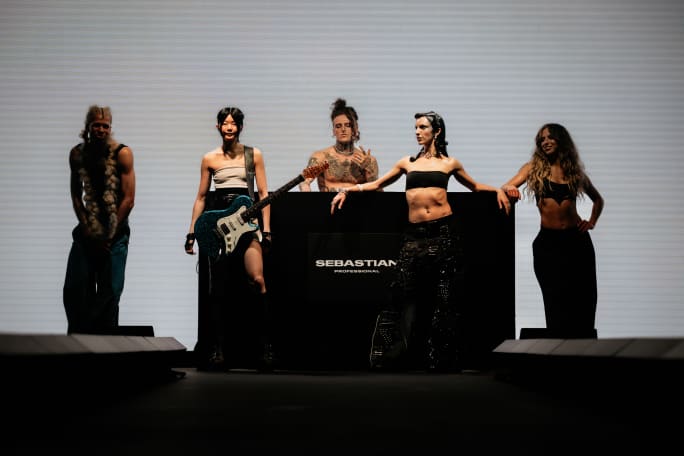 Models on a stage