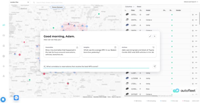 Screenshot of a potential screen in Autofleet's Nova program.