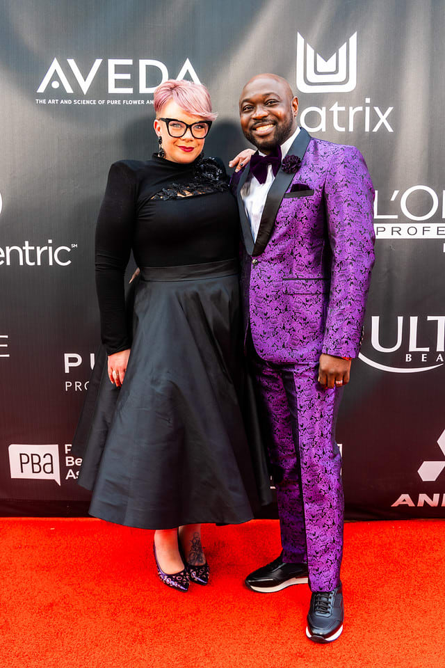 Rodrick Samuels with his wife, artist and educator Lauren Moser.