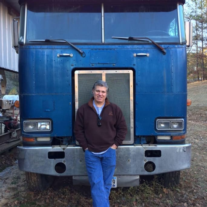 Jack Roberts and a Peterbilt Model 352.