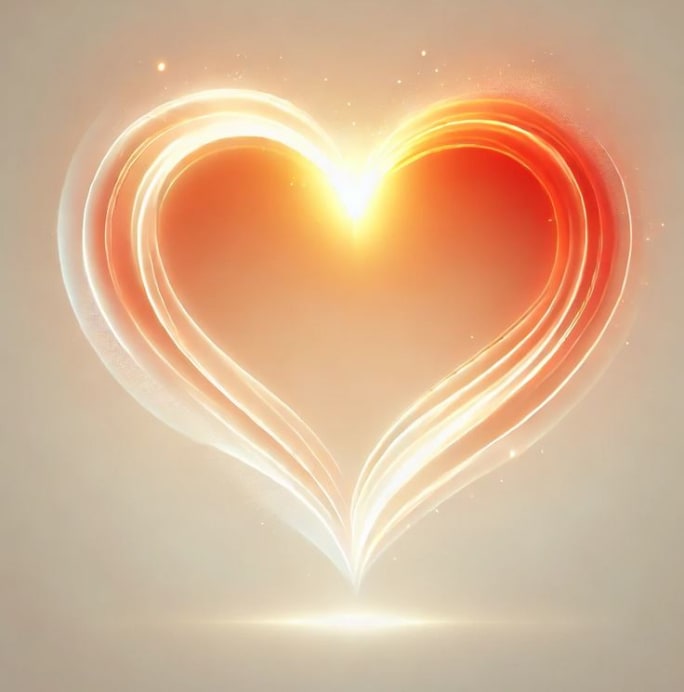 An orange heart